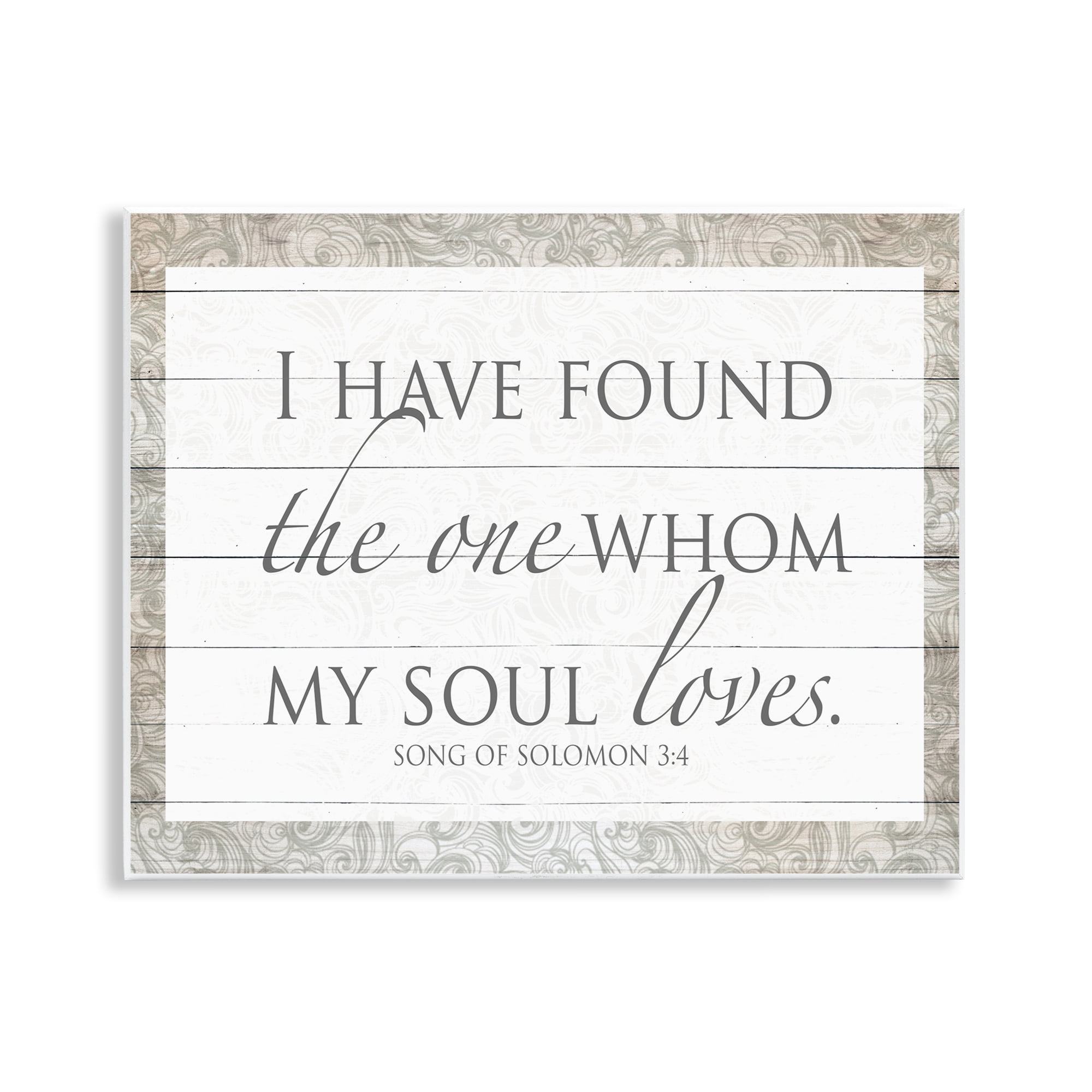 Stupell Industries The One Whom My Soul Loves Wall Plaque Art, design by SD Graphics Studio