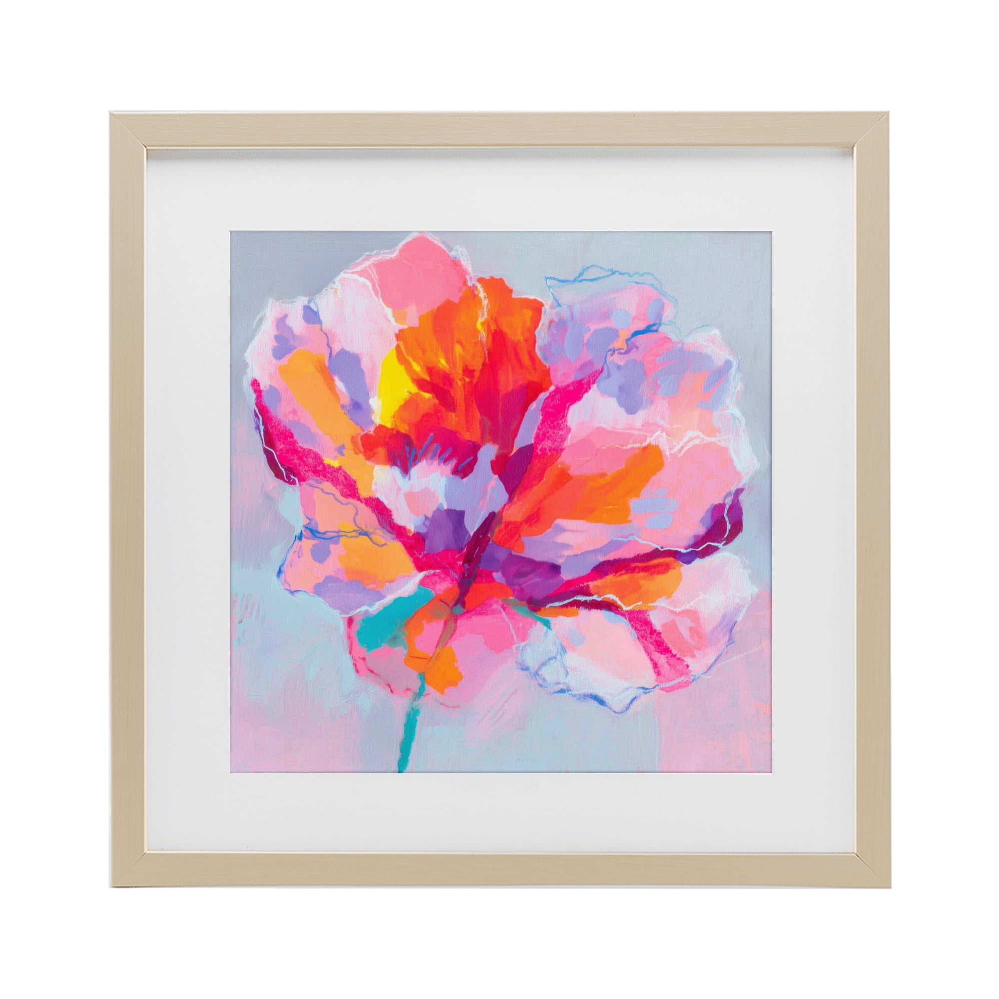 Stupell Industries The Open Petal Expression Birch Framed Print Under Glass, design by Chromatic Storm Studio