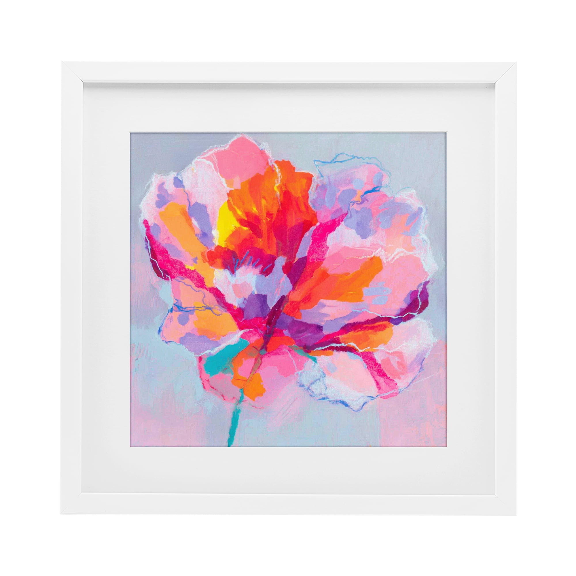 Stupell Industries The Open Petal Expression White Framed Print Under Glass, design by Chromatic Storm Studio