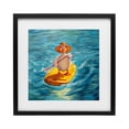 thumbnail image 1 of Stupell Industries Eclectic The Paddler Duck with Straw Hat Black Framed Print Under Glass, 13 x 13, by Lucia Heffernan, 1 of 8