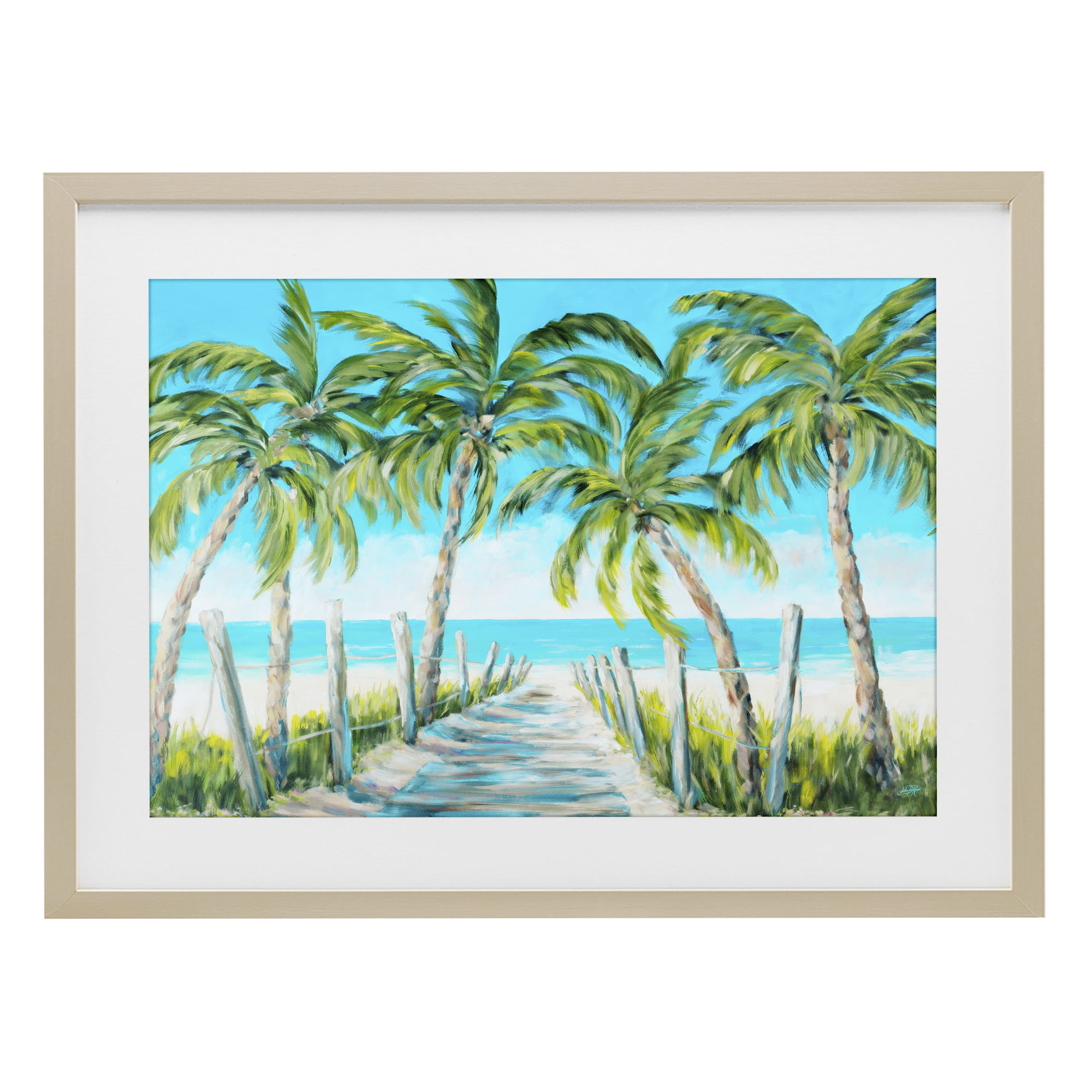Stupell Industries The Path To Paradise Birch Framed Print Under Glass, design by Julie DeRice