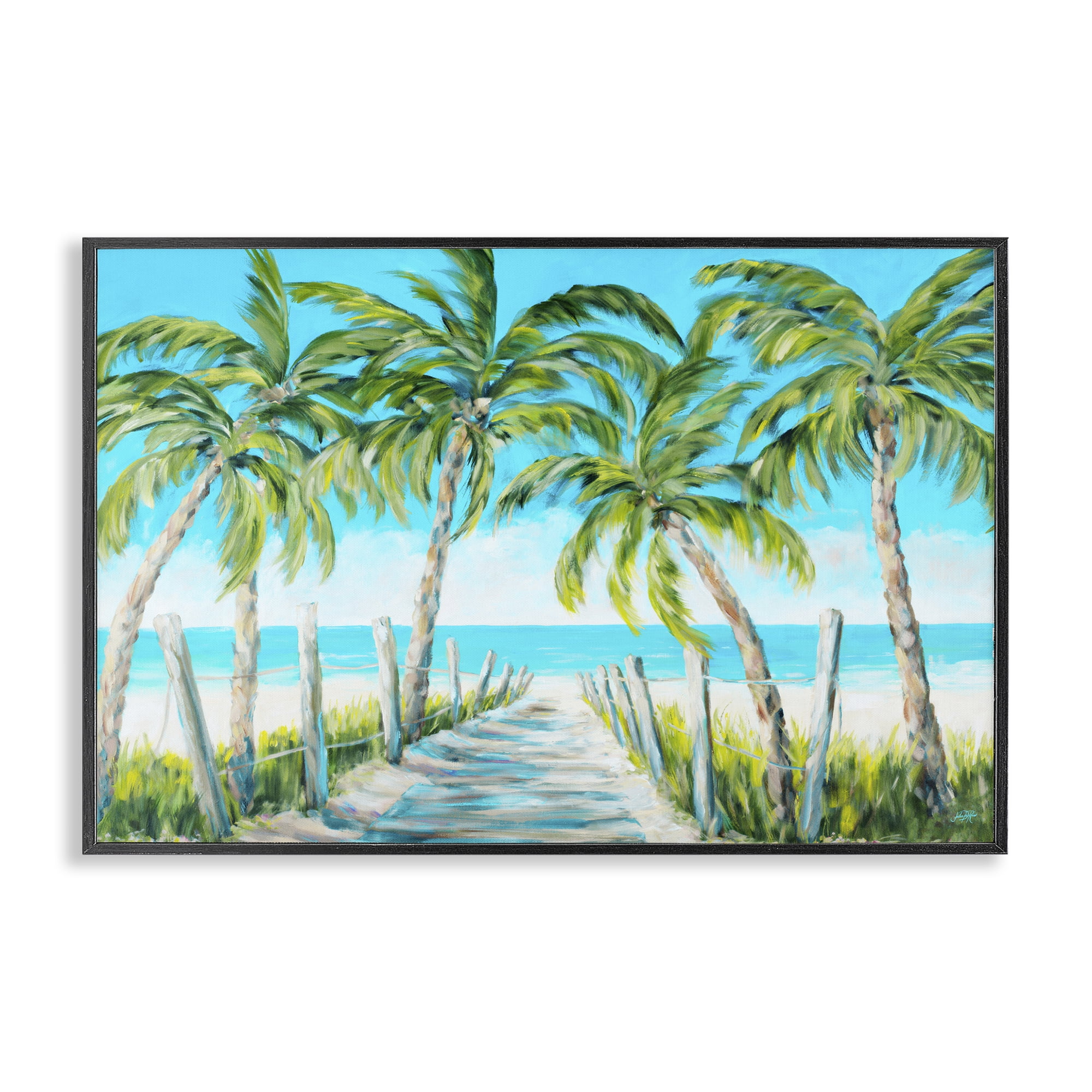 Stupell Industries The Path To Paradise Black Framed Giclee Art, design by Julie DeRice