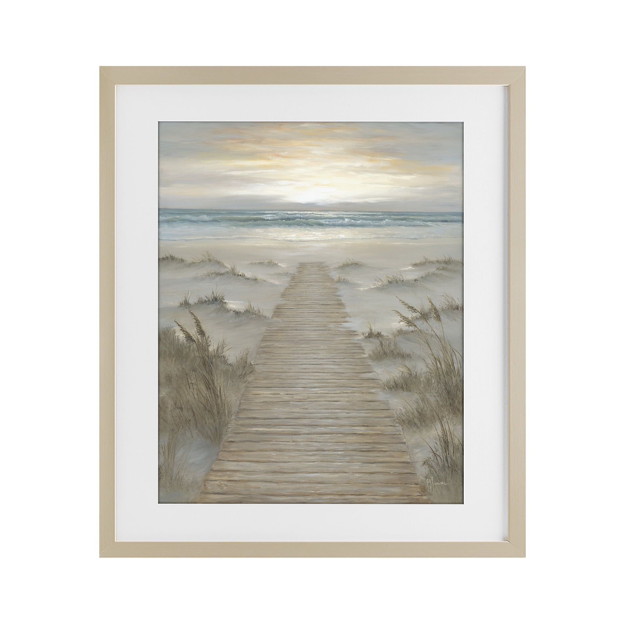 Stupell Industries The Path Towards Sunrise Birch Framed Print Under Glass, design by Georgia Janisse