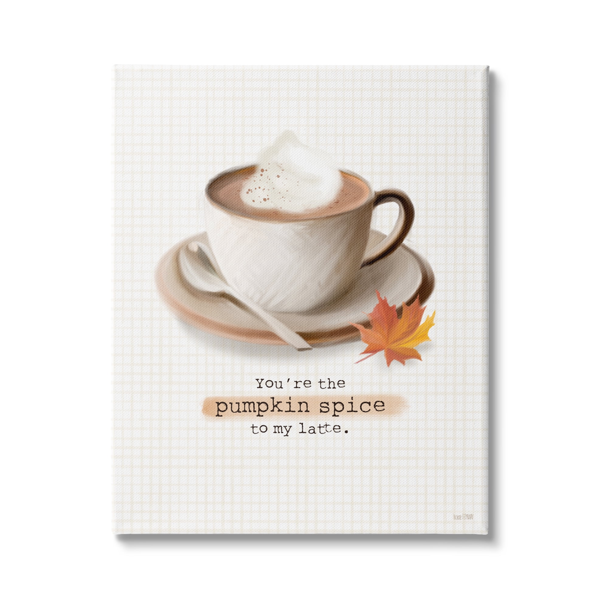 Stupell Industries The Pumpkin Spice to My Latte Romantic Phrase, 30 x 40,Design by House Fenway