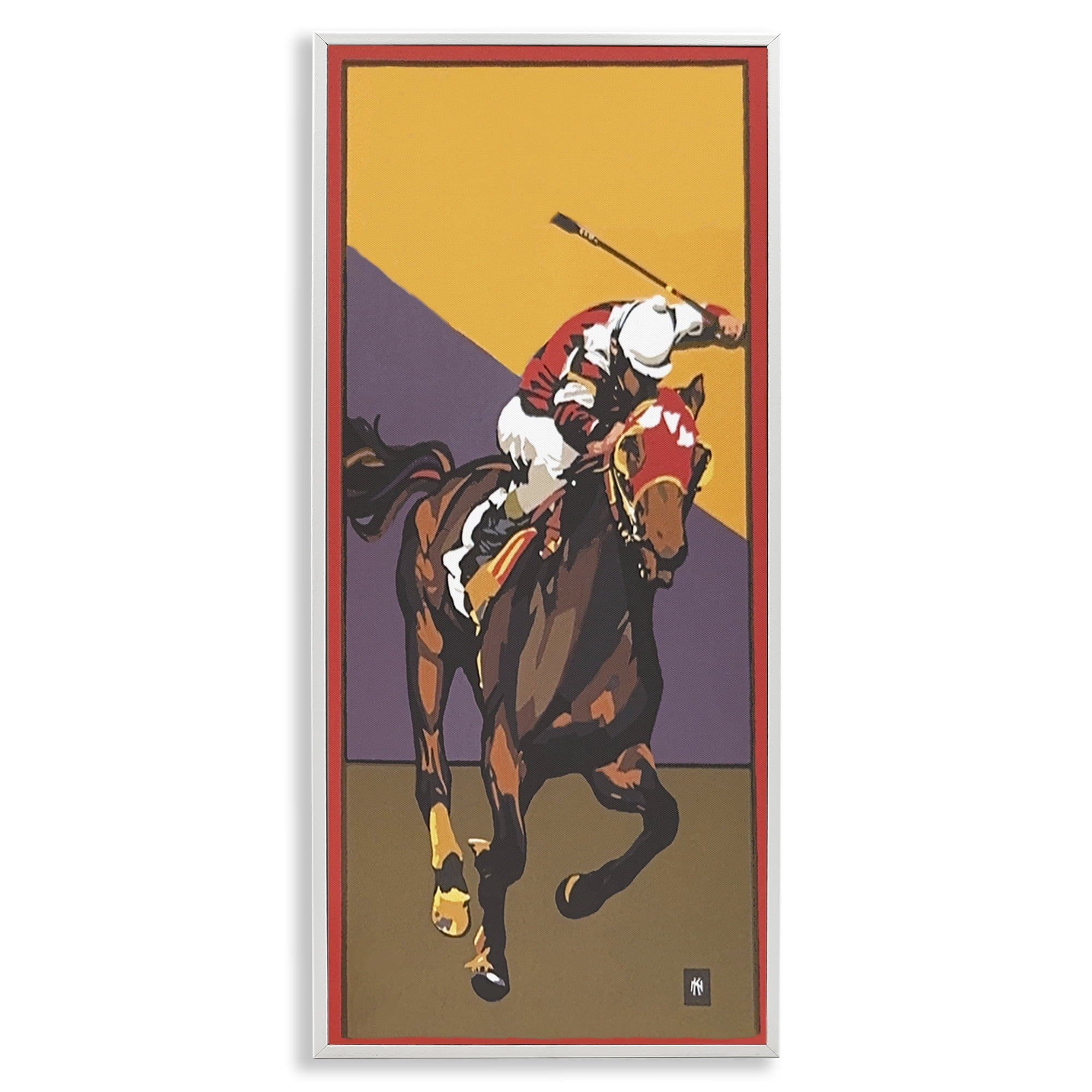 Stupell Industries The Race Final Stretch White Framed Giclee Art, design by Jadei Graphics