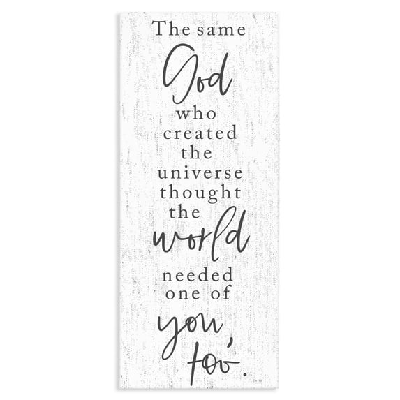 Stupell Industries Traditional The Same God Quote Canvas Art, 13 x 30, by Lux + Me Designs