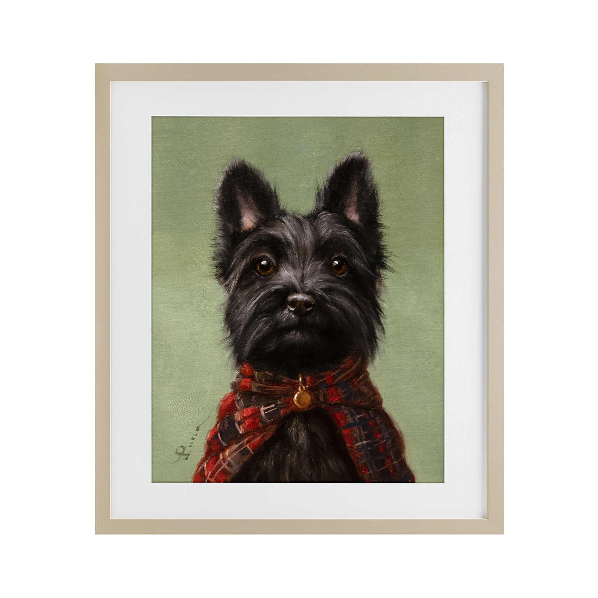 Stupell Industries The Scot Scottish Terrier Birch Framed Print Under Glass, design by Lucia Heffernan