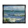 thumbnail image 1 of Stupell Industries The Sea at Les Saintes-Maries-de-la-Mer Vincent van Gogh Painting Painting Jet Black Floating Framed Canvas Print Wall Art, Design by one1000paintings, 1 of 6