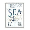 thumbnail image 1 of Stupell Industries The Sea is Calling Nautical Sentiment Navy Anchor Nature Painting Gray Framed Art Print Wall Art, 16 x 20, 1 of 7