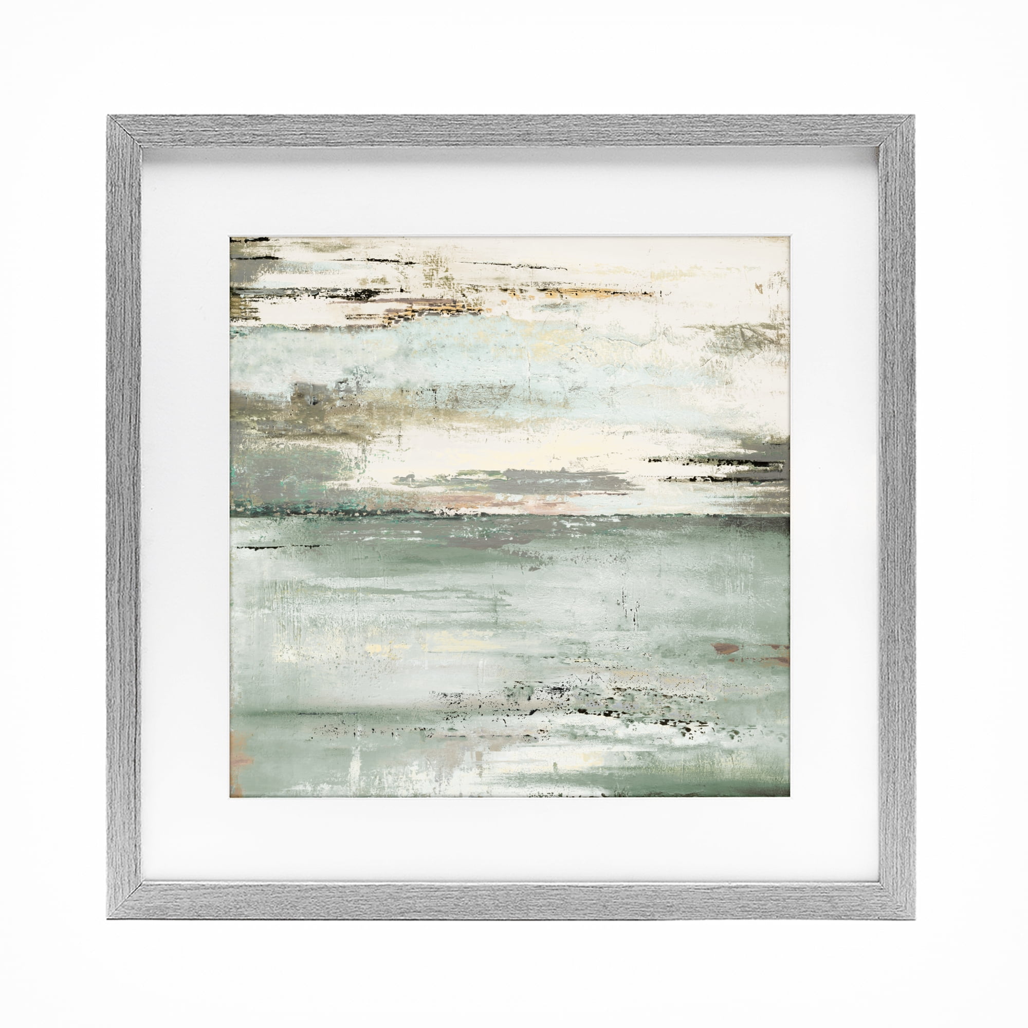 Stupell Industries The Seafoam Ones Abstract Gray Framed Print Under Glass, design by Patricia Pinto