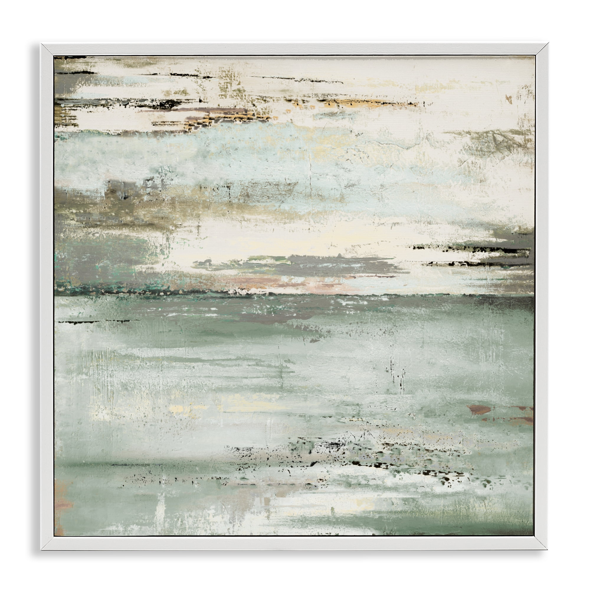 Stupell Industries The Seafoam Ones Abstract White Framed Giclee Art, design by Patricia Pinto