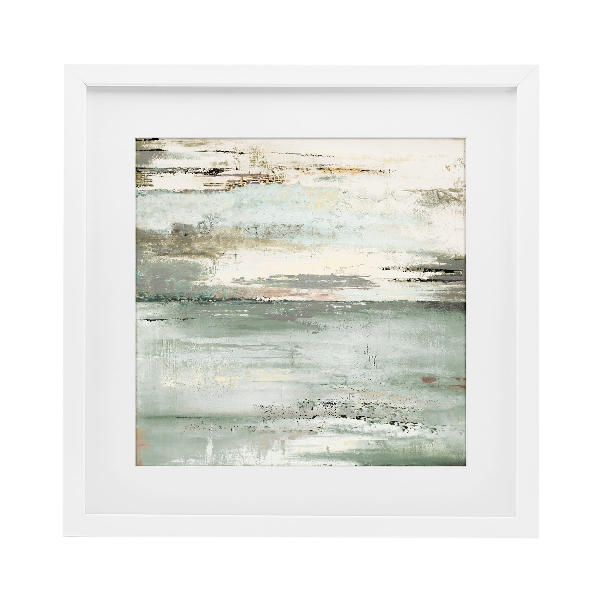 Stupell Industries The Seafoam Ones Abstract White Framed Print Under Glass, design by Patricia Pinto