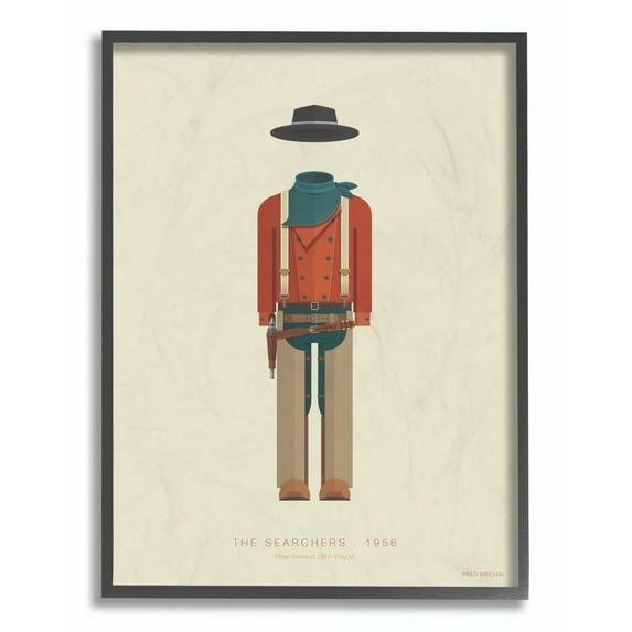Stupell Industries The Searchers Famous People Characters Fashion Design Framed Wall Art by Fred Birchal