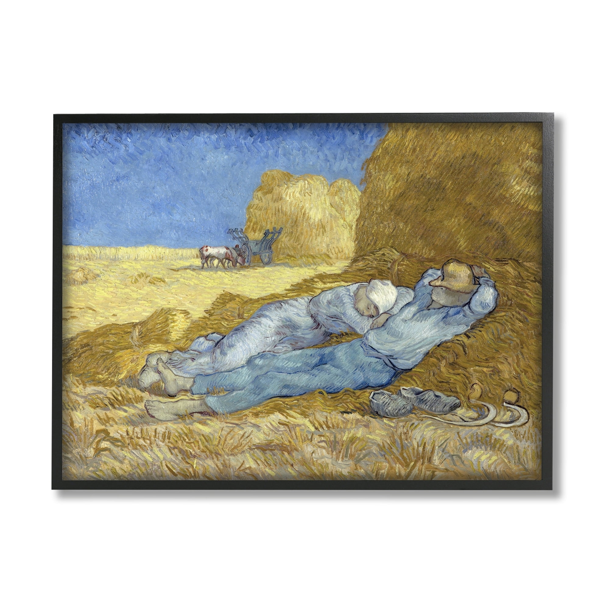 Stupell Industries The Siesta Vincent van Gogh Classic Painting Painting Black Framed Art Print Wall Art, Design by one1000paintings