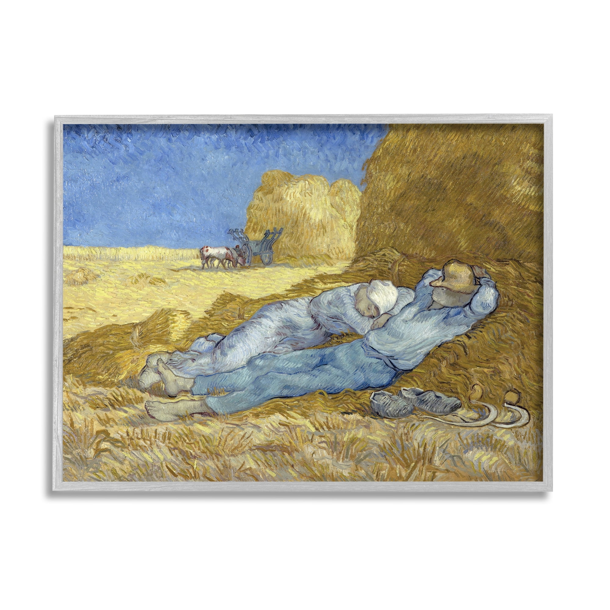 Stupell Industries The Siesta Vincent van Gogh Classic Painting Painting Gray Framed Art Print Wall Art, Design by one1000paintings