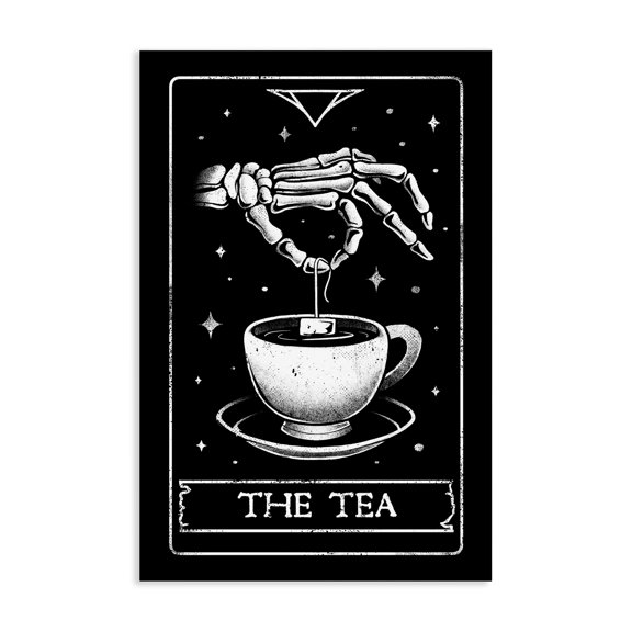 Stupell Industries The Tea Skeleton Tarot Canvas Wall Art, design by EduEly Designs