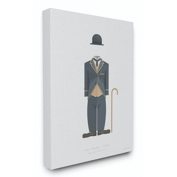 Stupell Industries The Tramp Famous People Characters Fashion Design Canvas Wall Art by Fred Birchal