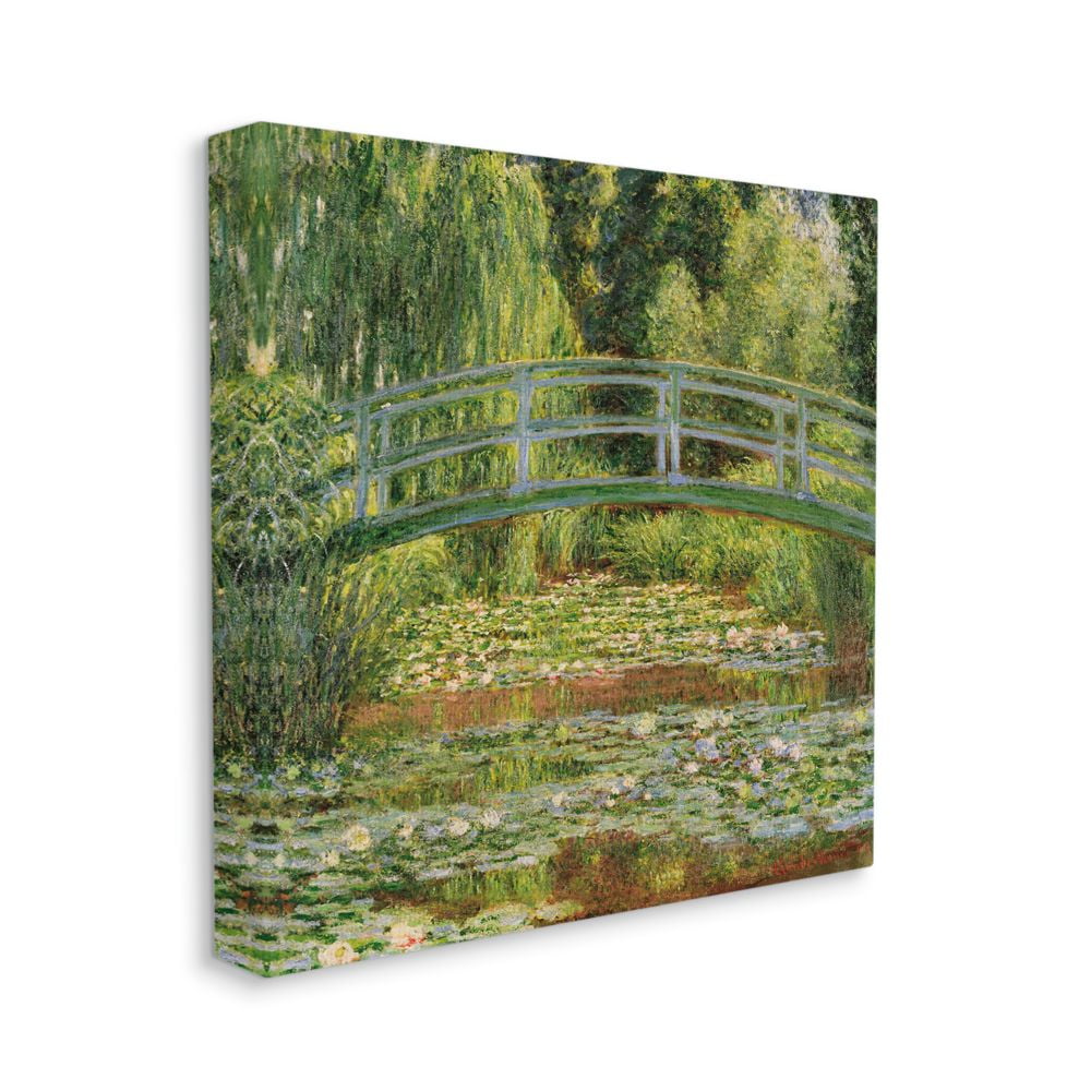 Stupell Industries The Water Lily Pond Monet Classic Painting Canvas Wall Art by Claude Monet, 30" x 30"