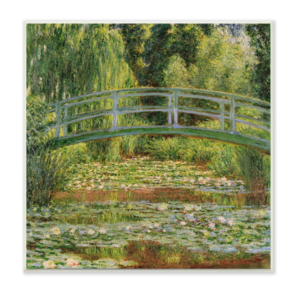 Stupell Industries The Water Lily Pond Monet Classic Painting Wall Plaque by Claude Monet
