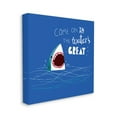 thumbnail image 1 of Stupell Industries The Waters Great Phrase Beach Shark Swimming Joke Canvas Wall Art Design by Michael Buxton, 36" x 36", 1 of 6