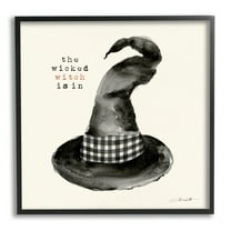 Stupell Industries The Wicked Witch Is In Halloween Holiday Painting Black Framed Art Print Wall Art