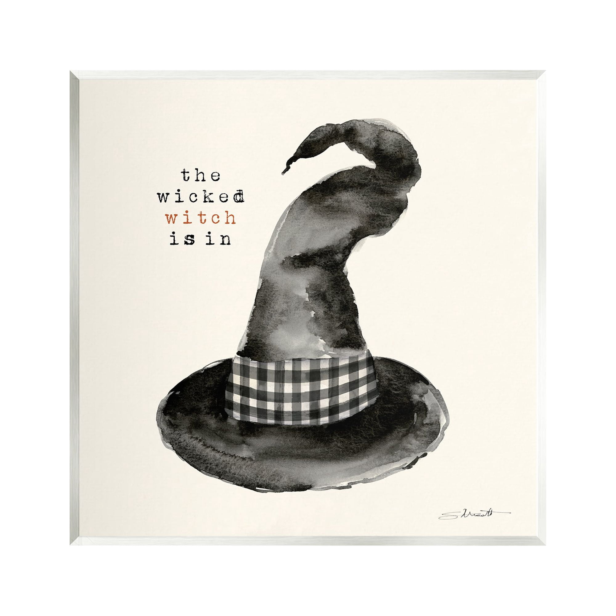 Stupell Industries The Wicked Witch Is In Halloween Holiday Painting Unframed Art Print Wall Art