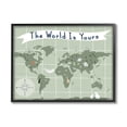 thumbnail image 1 of Stupell Industries The World Is Yours Phrase Kid's Green World Map, 16 x 20, Designed by Daphne Polselli, 1 of 7