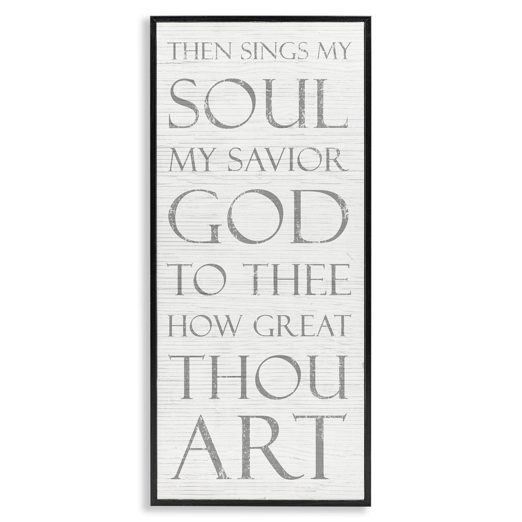 Stupell Industries Then Sings My Soul Religious Religious Painting Black Framed Art Print Wall Art, 13 x 30