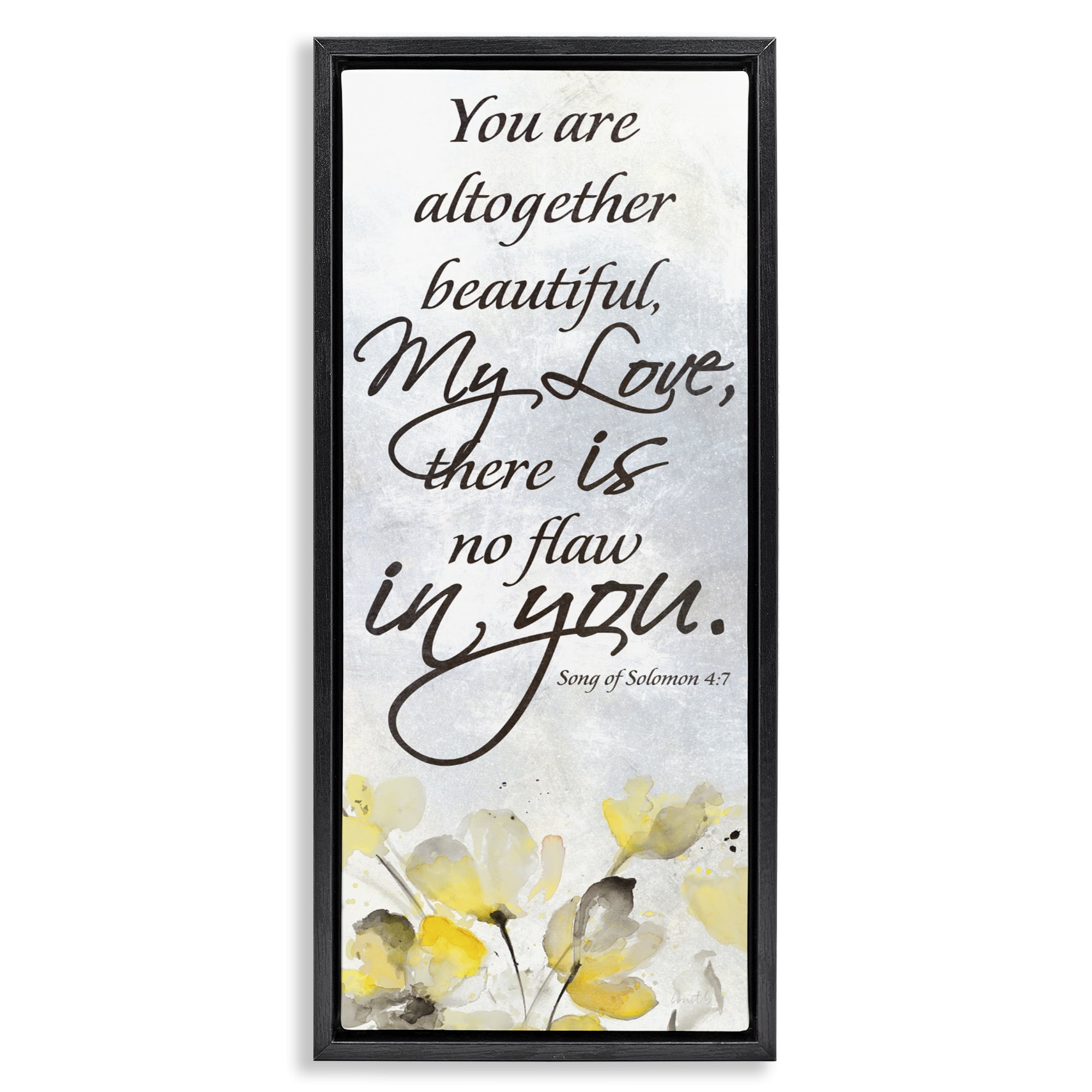 Stupell Industries There Is No Flaw In You Black Framed Floater Canvas Wall Art, design by Lanie Loreth