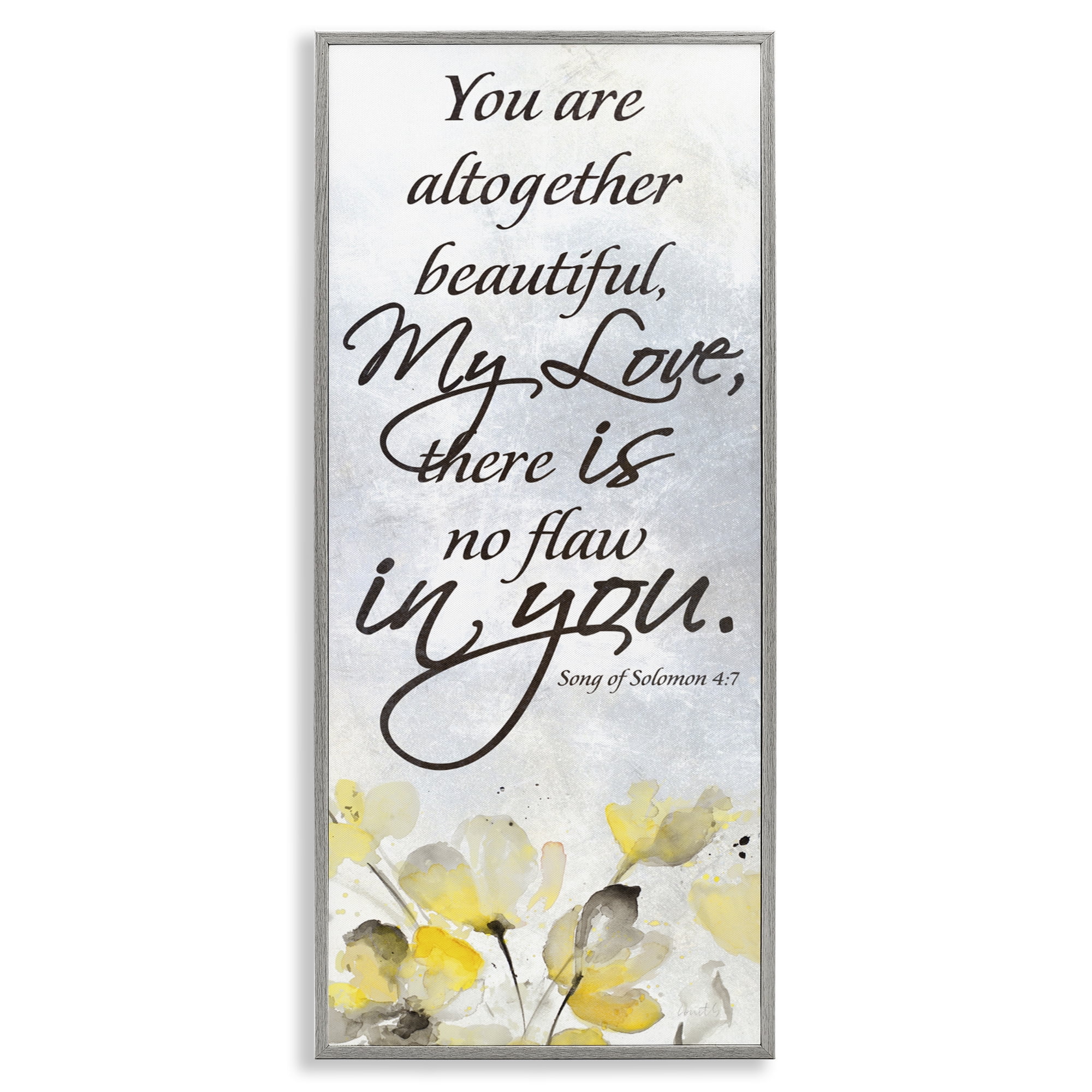 Stupell Industries There Is No Flaw In You Gray Framed Giclee Art, design by Lanie Loreth