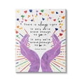 thumbnail image 1 of Stupell Industries There's Always Light Phrase Purple Hands Rainbow Hearts, 36 x 48,Design by Erica Billups, 1 of 7
