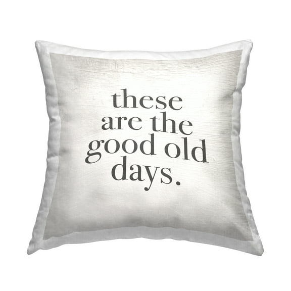 Stupell Industries These Are The Good Old Days Family Home Word Design Country Beige,18 x 7 x 18 Decorative Pillows