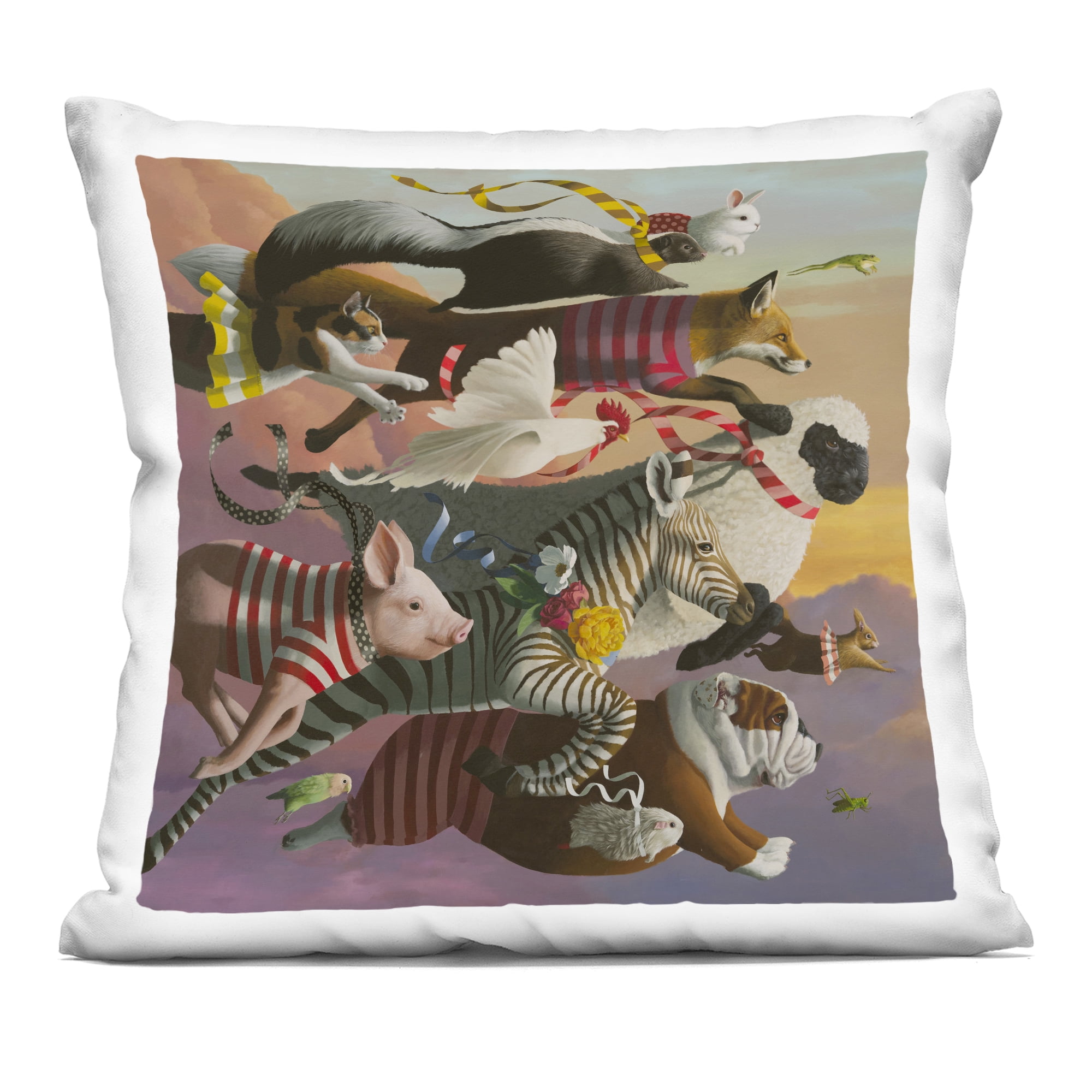 Stupell Industries Thick As Thieves Animals Decorative Printed Throw Pillow, design by Heather Gauthier