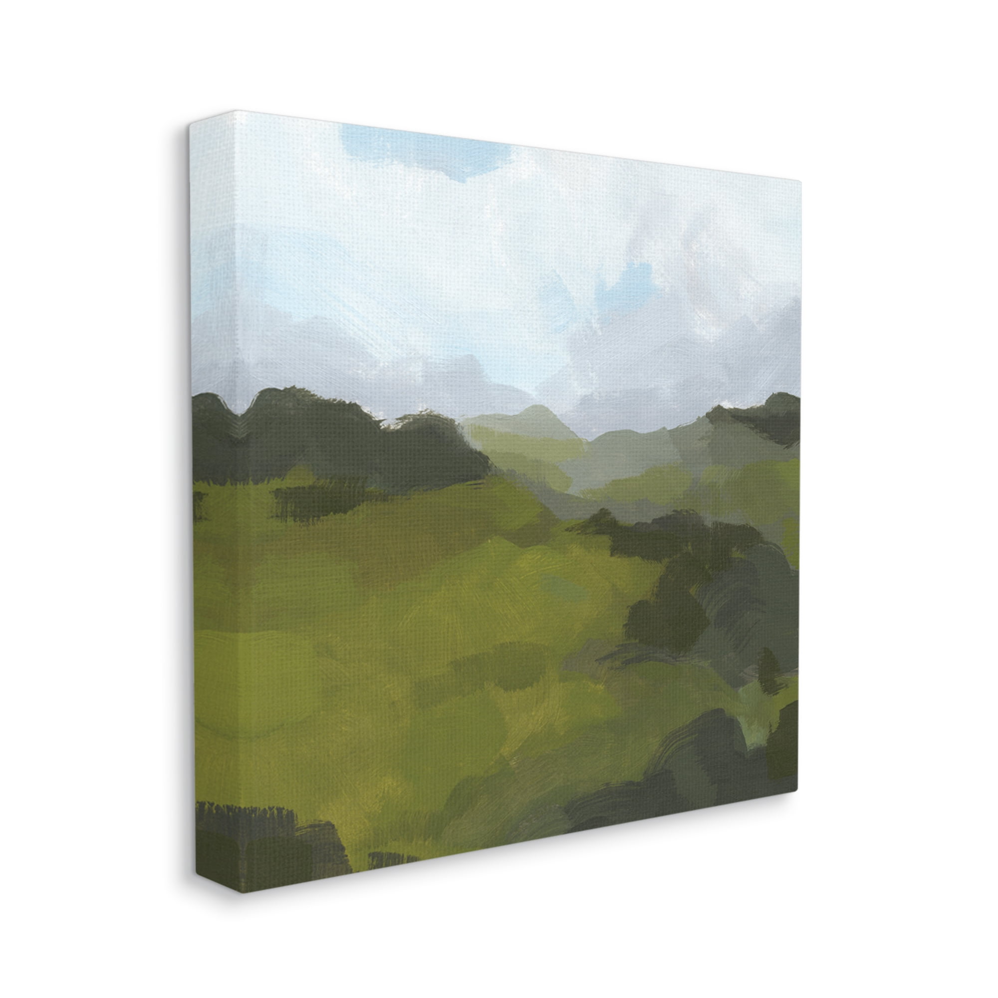 Stupell Industries Thick Green Meadow Landscape Cloudy Hazy Sky, 30 x 30, Designed by Jacob Green