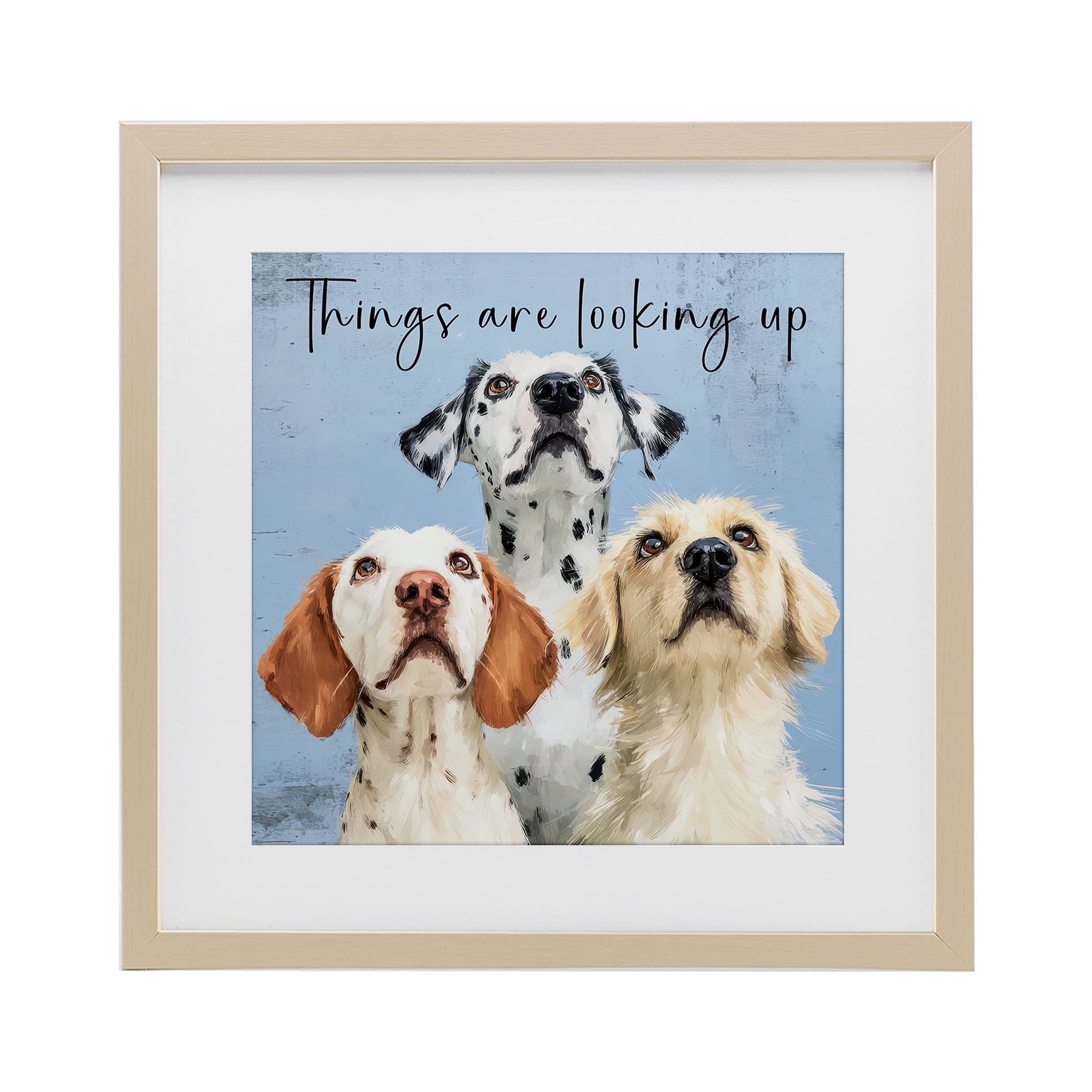 Stupell Industries Things Are Looking Up Birch Framed Print Under Glass, design by Kim Curinga