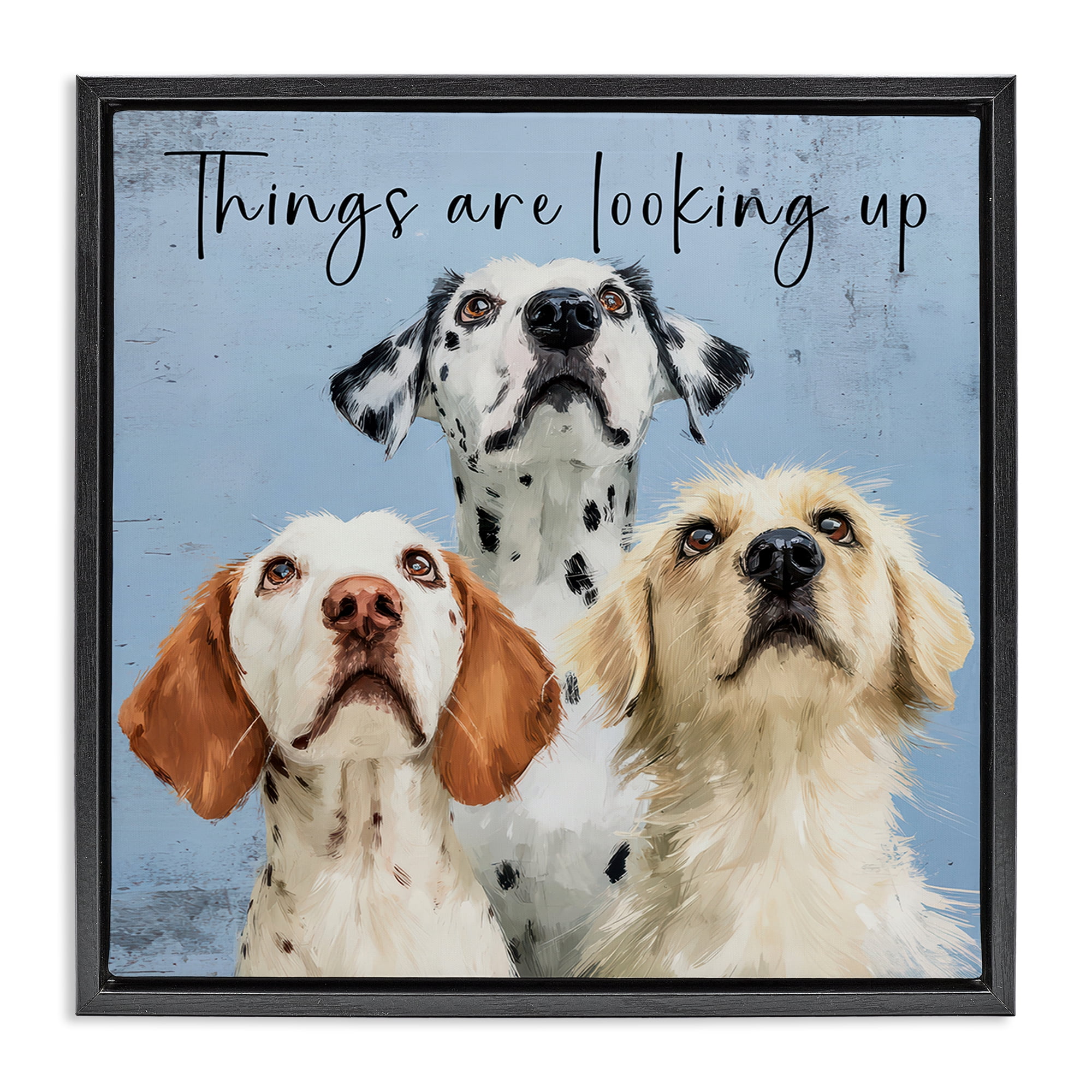 Stupell Industries Things Are Looking Up Black Framed Floater Canvas Wall Art, design by Kim Curinga