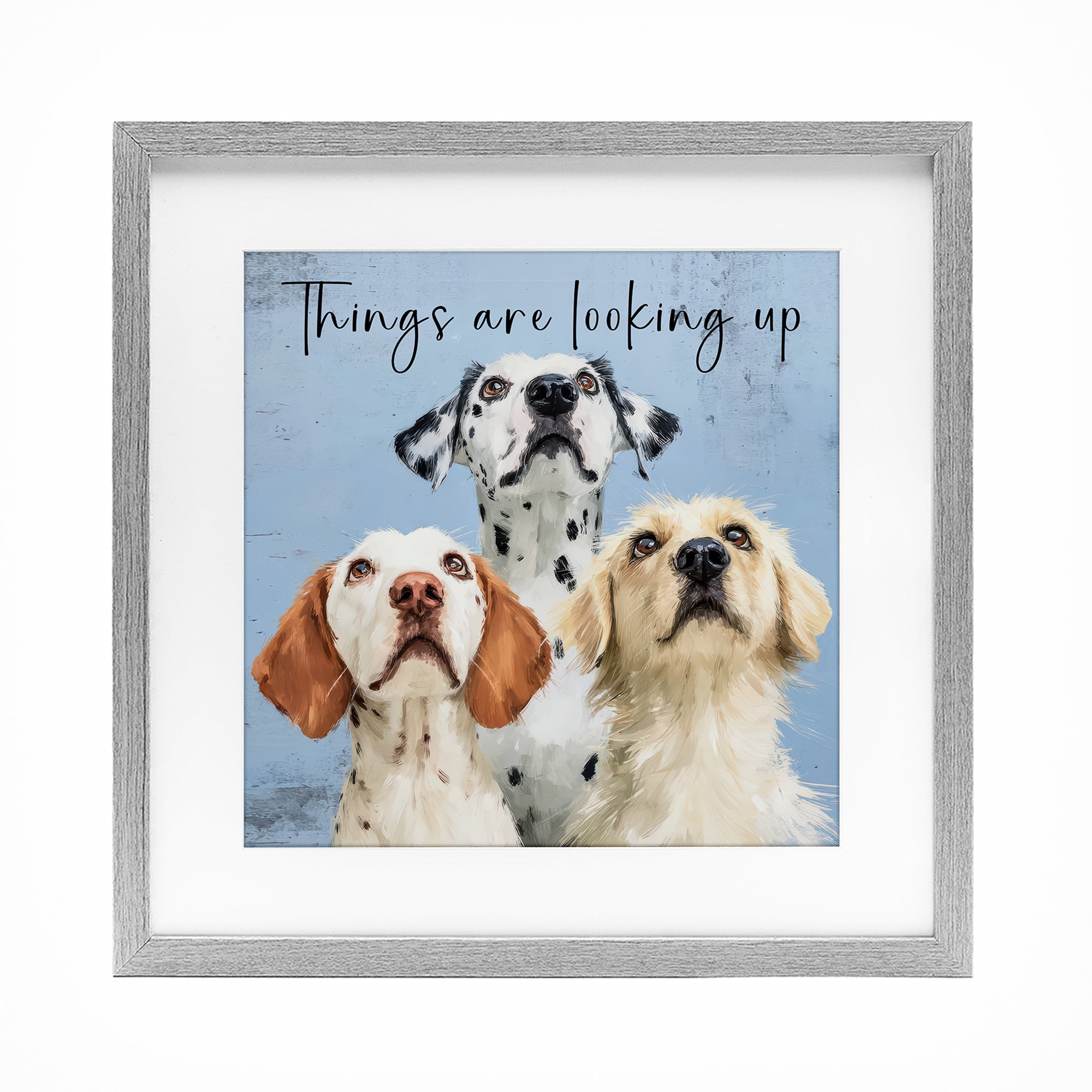 Stupell Industries Things Are Looking Up Gray Framed Print Under Glass, design by Kim Curinga