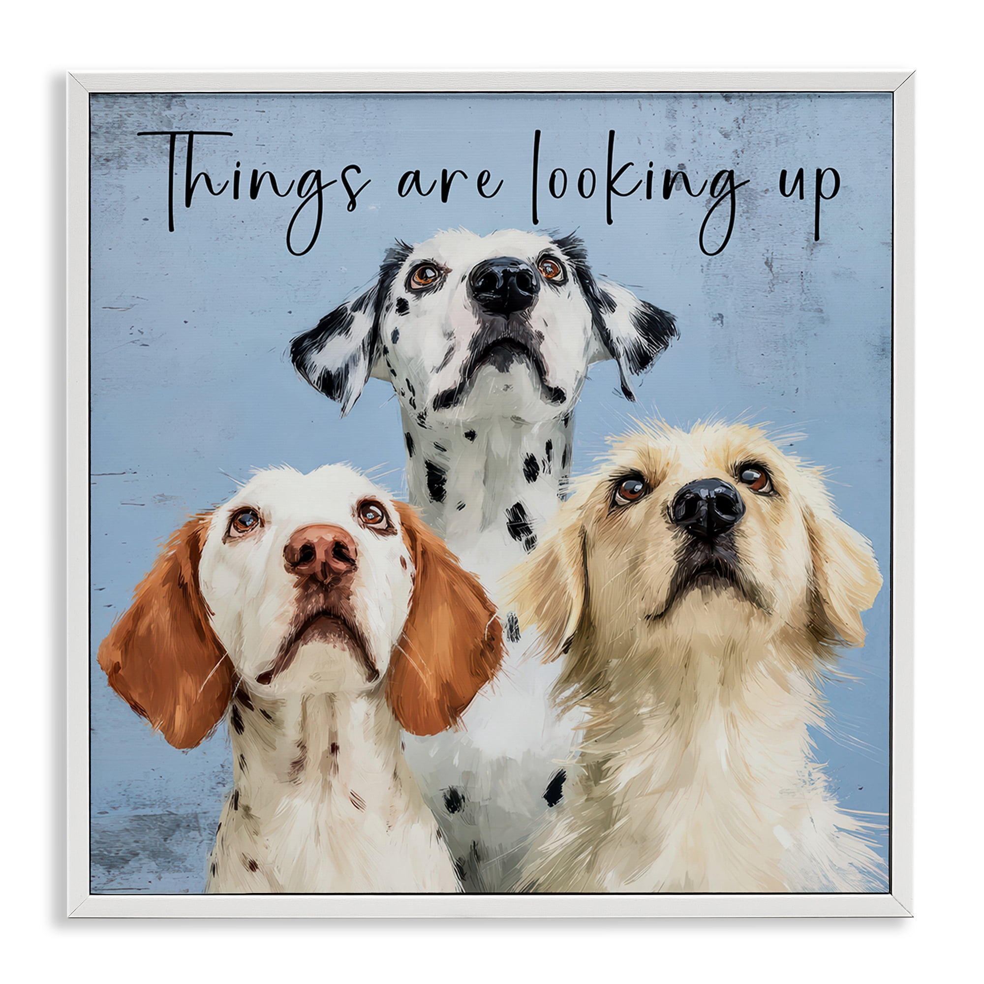 Stupell Industries Things Are Looking Up White Framed Giclee Art, design by Kim Curinga