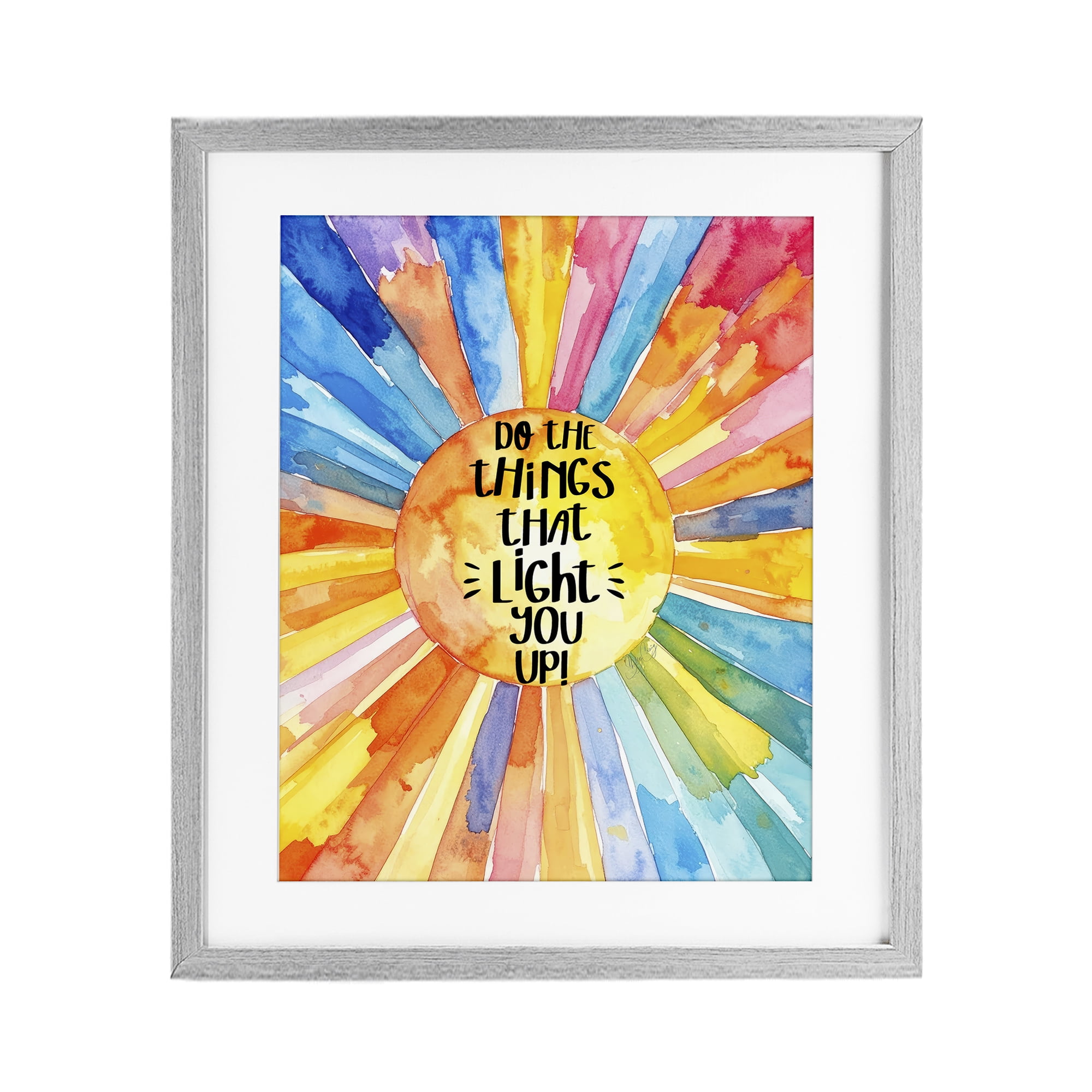 Stupell Industries Things That Light You Up Gray Framed Print Under Glass, design by Shelly Craig