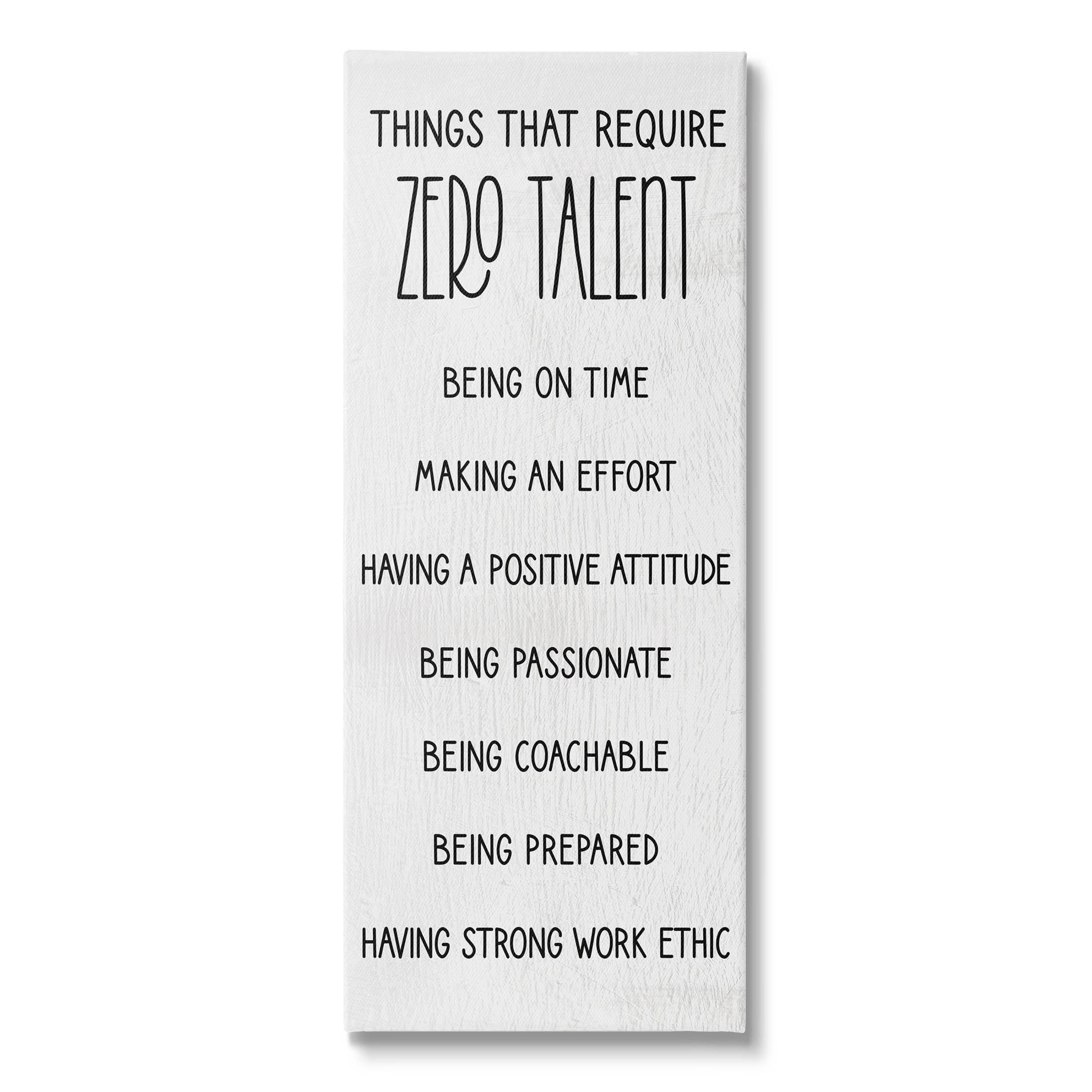Stupell Industries Things That Require Zero Talent List Graphic Art Gallery Wrapped Canvas Print Wall Art, Design by Lil' Rue