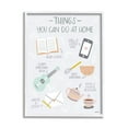 thumbnail image 1 of Stupell Industries Things To Do At Home Illustrated Self Care Guide Graphic Art White Framed Art Print Wall Art, 11x14, by Kyra Brown, 1 of 7