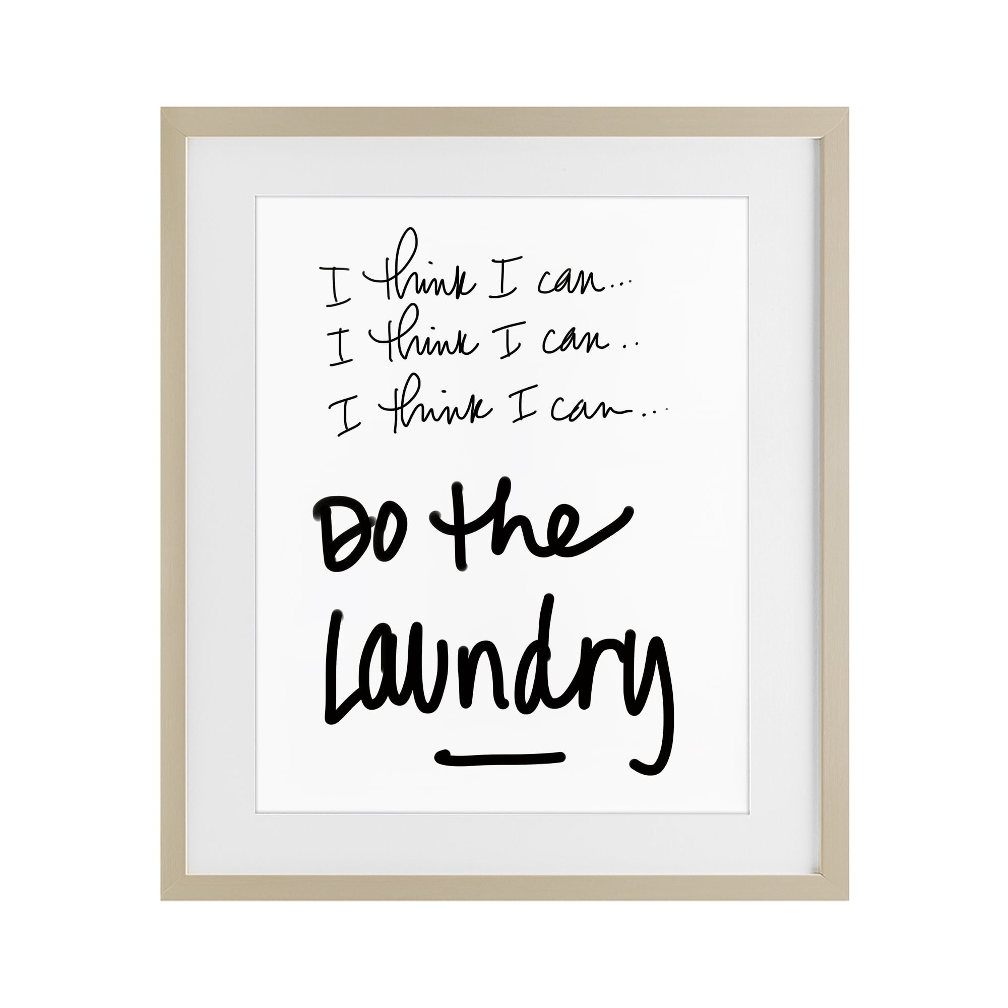 Stupell Industries Think I Can Do Laundry Birch Framed Print Under Glass, design by SD Graphics Studio