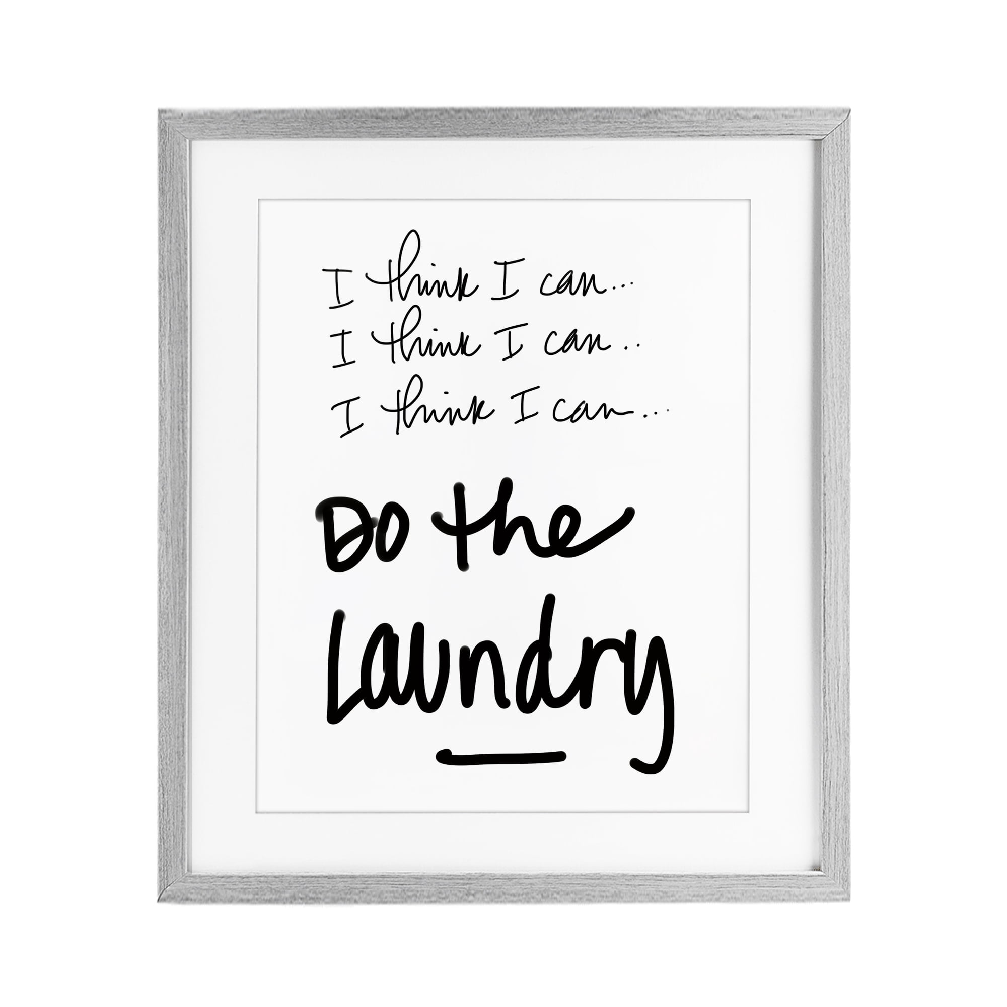 Stupell Industries Think I Can Do Laundry Gray Framed Print Under Glass, design by SD Graphics Studio