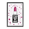 thumbnail image 1 of Stupell Industries Art Deco Think Pink Lipstick Black Floating Frame Canvas Art, 17 x 25, by Martina Pavlova, 1 of 8