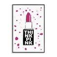 thumbnail image 1 of Stupell Industries Art Deco Think Pink Lipstick Black Framed Giclee Art, 12 x 18, by Martina Pavlova, 1 of 8