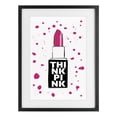 thumbnail image 1 of Stupell Industries Art Deco Think Pink Lipstick Black Framed Print Under Glass, 14 x 20, by Martina Pavlova, 1 of 8