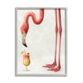 thumbnail image 1 of Stupell Industries Thirsty Pink Flamingo Mai Tai Tropical Cocktail Animals & Insects Painting Gray Framed Art Print Wall Art, 11 x 14, 1 of 7