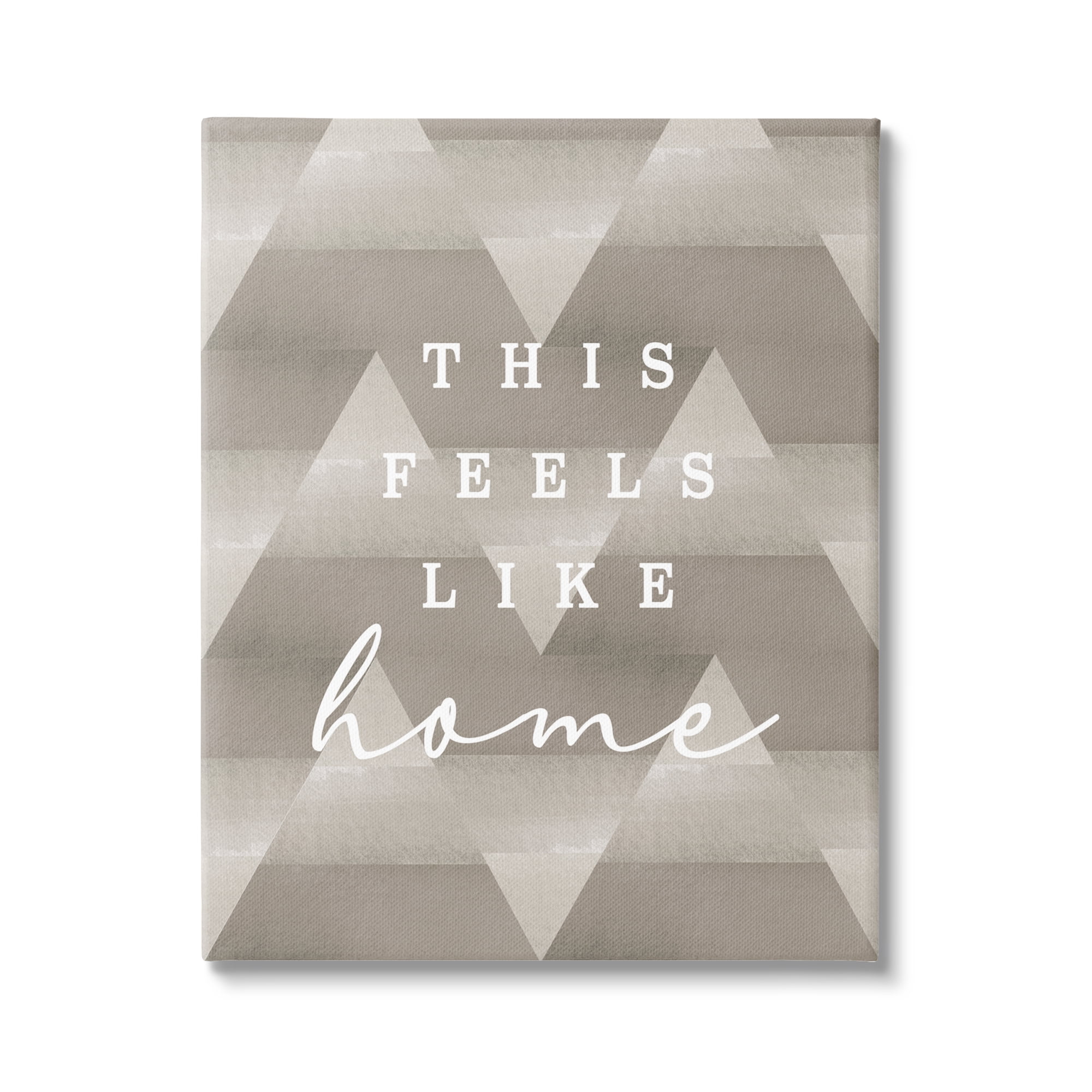 Stupell Industries This Feels Like Home Mountain Pattern Typography Canvas Wall Art, 36 x 48, Design by Lil' Rue
