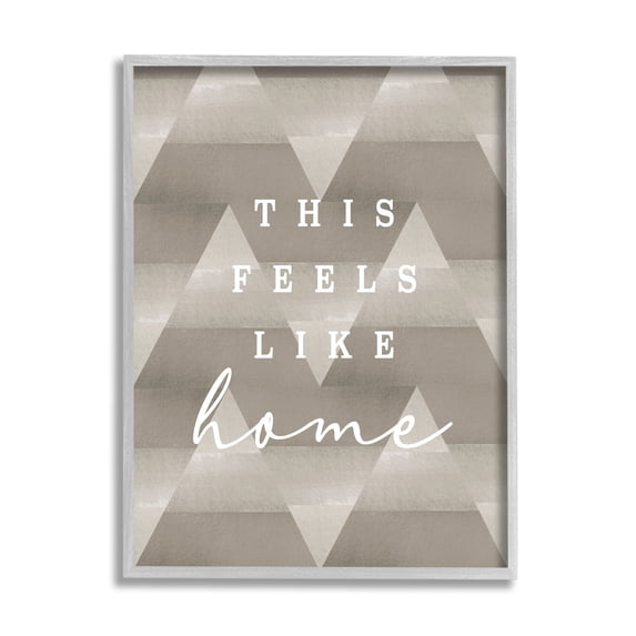 Stupell Industries This Feels Like Home Mountain Pattern Typography Framed Wall Art, 16 x 20, Design by Lil' Rue