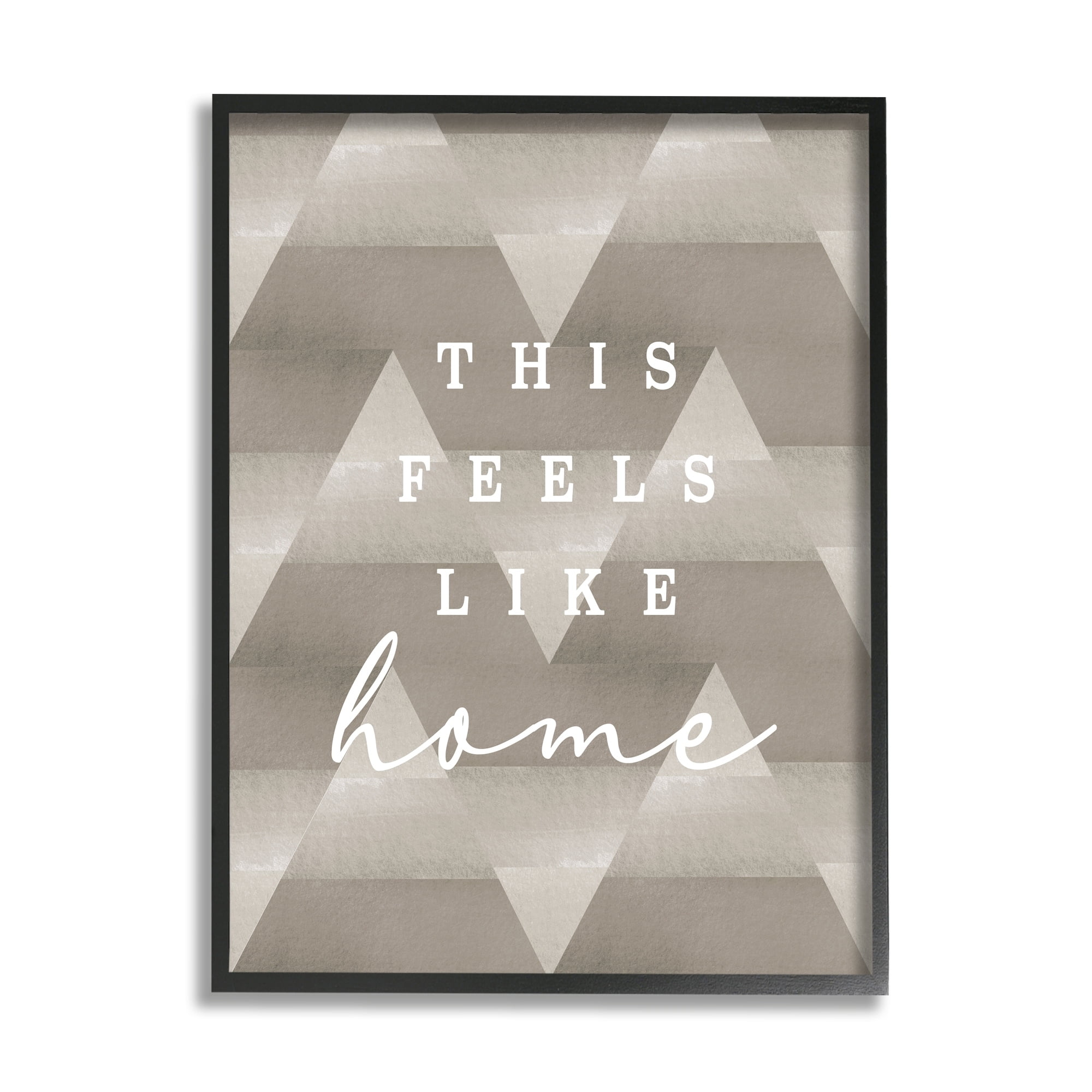 Stupell Industries This Feels Like Home Mountain Pattern Typography Framed Wall Art, 24 x 30, Design by Lil' Rue